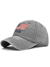 Thumbnail for American Flag embroidered letters simple unisex peaked hat - K - 4 COLORS -