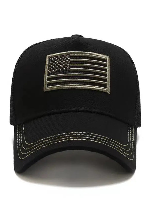 American Flag Camouflage/Solid Color Baseball hat - K - 6 COLORS -