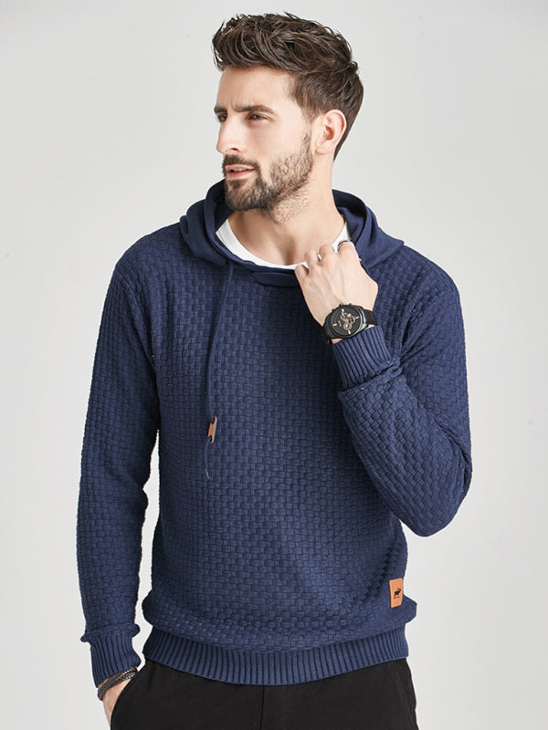 Hooded Pullover Knitwear Sports Casual Men's Sweater - K - 5 COLORS -