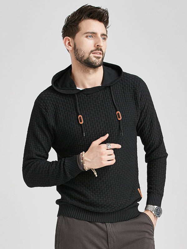 Hooded Pullover Knitwear Sports Casual Men's Sweater - K - 5 COLORS -