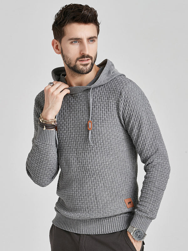 Hooded Pullover Knitwear Sports Casual Men's Sweater - K - 5 COLORS -