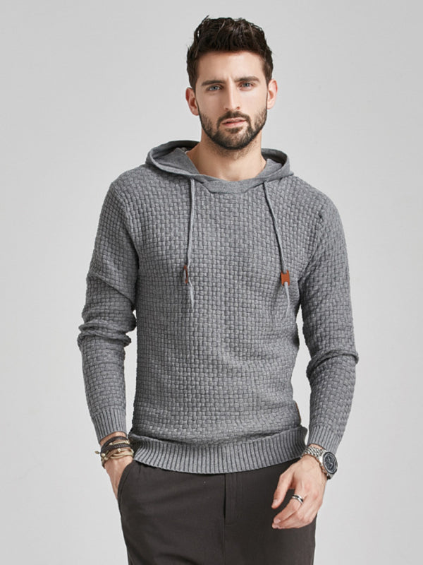 Hooded Pullover Knitwear Sports Casual Men's Sweater - K - 5 COLORS -