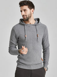 Thumbnail for Hooded Pullover Knitwear Sports Casual Men's Sweater - K - 5 COLORS -