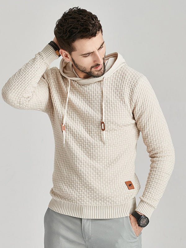 Hooded Pullover Knitwear Sports Casual Men's Sweater - K - 5 COLORS -