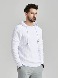 Thumbnail for Hooded Pullover Knitwear Sports Casual Men's Sweater - K - 5 COLORS -