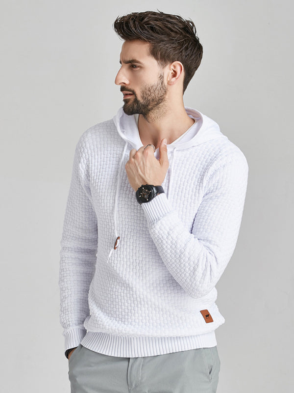 Hooded Pullover Knitwear Sports Casual Men's Sweater - K - 5 COLORS -