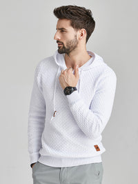 Thumbnail for Hooded Pullover Knitwear Sports Casual Men's Sweater - K - 5 COLORS -