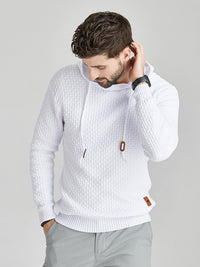 Thumbnail for Hooded Pullover Knitwear Sports Casual Men's Sweater - K - 5 COLORS -