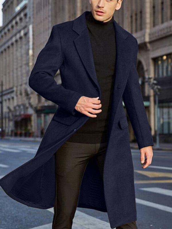 Men's long coat - K - 5 COLORS -