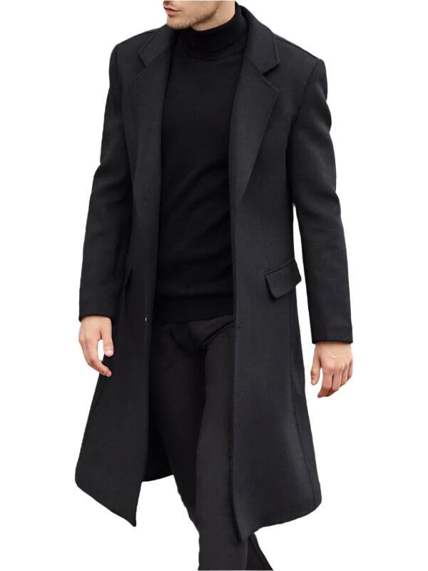 Men's long coat - K - 5 COLORS -