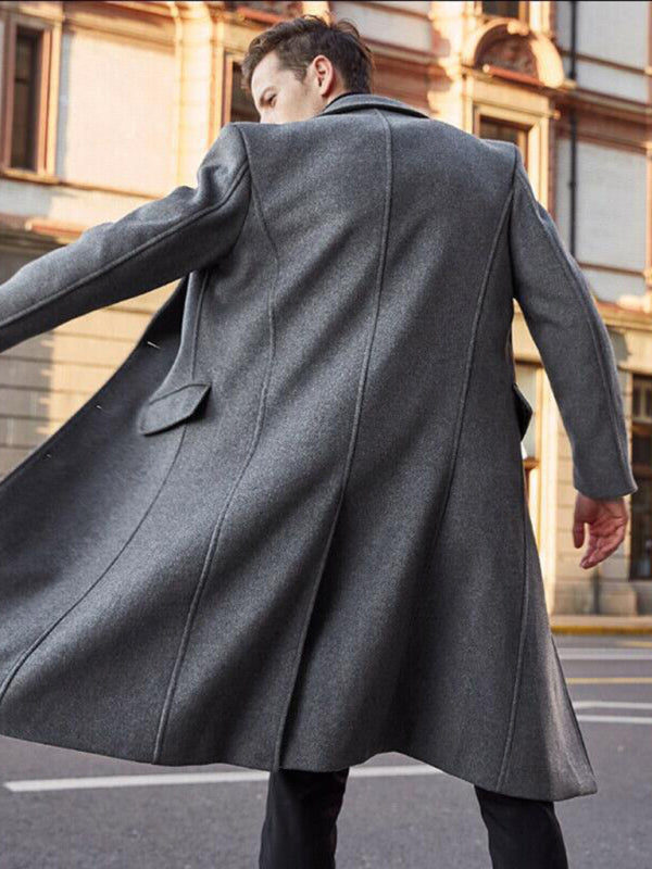 Men's long coat - K - 5 COLORS -