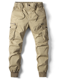 Thumbnail for Men's casual solid color cargo pants - K - 8 COLORS -