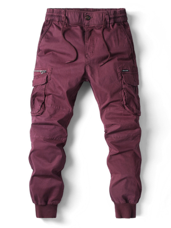 Men's casual solid color cargo pants - K - 8 COLORS -