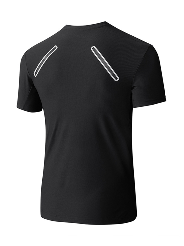 Men's sports outdoor fitness breathable stretch short-sleeved T-shirt - K - 3 COLORS -