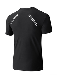 Thumbnail for Men's sports outdoor fitness breathable stretch short-sleeved T-shirt - K - 3 COLORS -