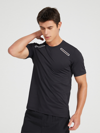 Thumbnail for Men's sports outdoor fitness breathable stretch short-sleeved T-shirt - K - 3 COLORS -