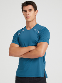 Thumbnail for Men's sports outdoor fitness breathable stretch short-sleeved T-shirt - K - 3 COLORS -