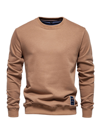 Thumbnail for Men's Loose Solid Color Round Neck Casual Long Sleeve Sweatshirt - K - 8 COLORS -