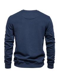 Thumbnail for Men's Loose Solid Color Round Neck Casual Long Sleeve Sweatshirt - K - 8 COLORS -