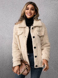 Thumbnail for Loose Casual Lapel Plush Jacket Lamb Fleece Coat - K - 1 COLOR -