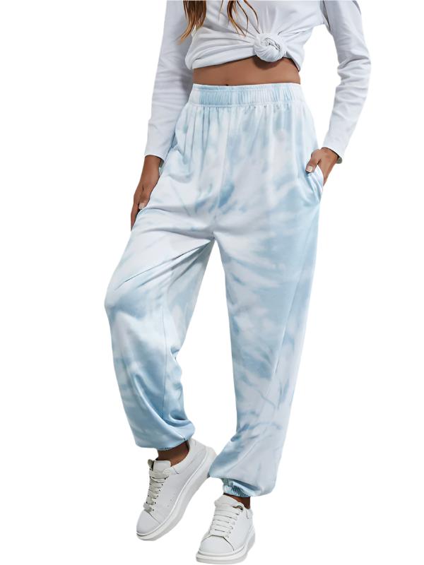 Women's Casual Tie-Dye Elastic Waist Sweatpants - K - 6 COLORS -