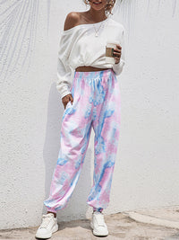 Thumbnail for Women's Casual Tie-Dye Elastic Waist Sweatpants - K - 6 COLORS -