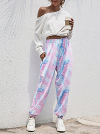 Thumbnail for Women's Casual Tie-Dye Elastic Waist Sweatpants - K - 6 COLORS -