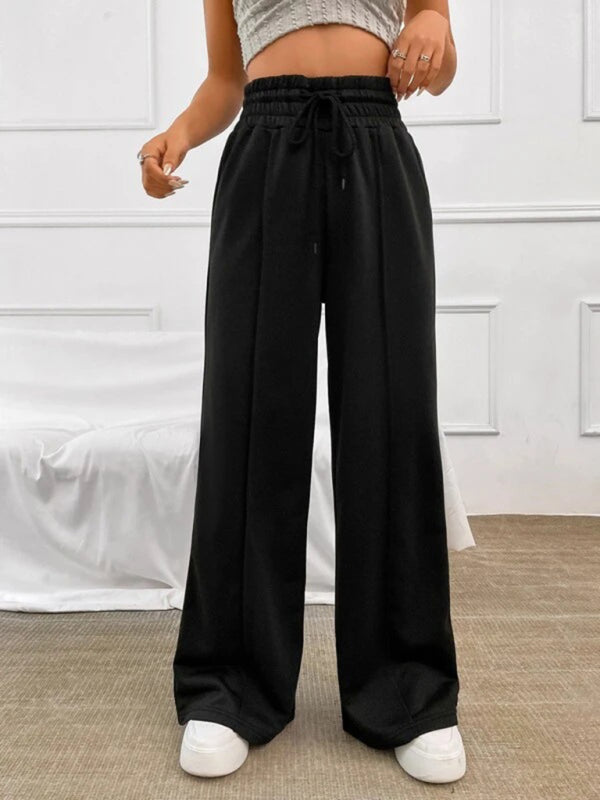 New straight leg loose sweatpants wide leg pants outdoor dance casual Pants - K - 6 COLORS -