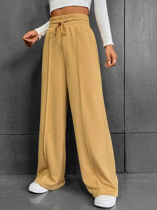 New straight leg loose sweatpants wide leg pants outdoor dance casual Pants - K - 6 COLORS -