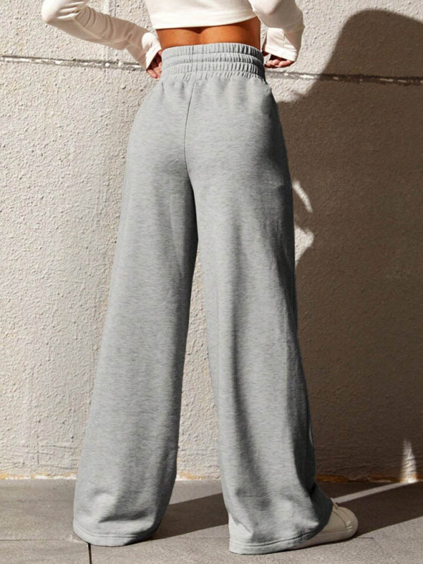 New straight leg loose sweatpants wide leg pants outdoor dance casual Pants - K - 6 COLORS -