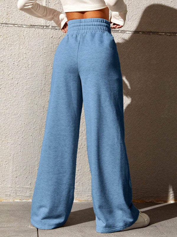 New straight leg loose sweatpants wide leg pants outdoor dance casual Pants - K - 6 COLORS -