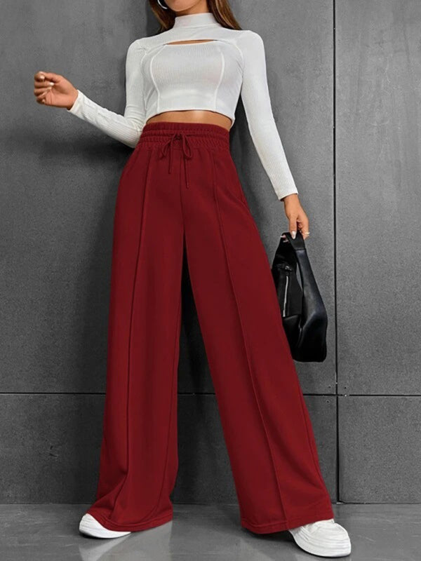 New straight leg loose sweatpants wide leg pants outdoor dance casual Pants - K - 6 COLORS -