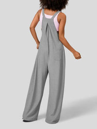 Thumbnail for New loose solid color button pocket overalls - K - 7 COLORS -