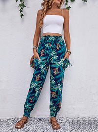 Thumbnail for New style casual pants pocket tropical print trousers - K - 2 COLORS -