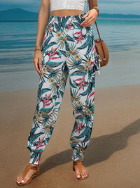 Thumbnail for New style casual pants pocket tropical print trousers - K - 2 COLORS -