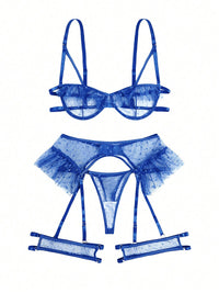 Thumbnail for Sexy and tempting three-point bra and panties sexy set - K - 8 COLORS -