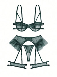 Thumbnail for Sexy and tempting three-point bra and panties sexy set - K - 8 COLORS -