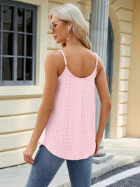 Thumbnail for Women's Casual Sleeveless Camisole Hollow U Neck Cami Tank - K - 9 COLORS -