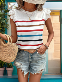 Thumbnail for New Women's Fashion Casual Striped Top - K - 5 COLORS -