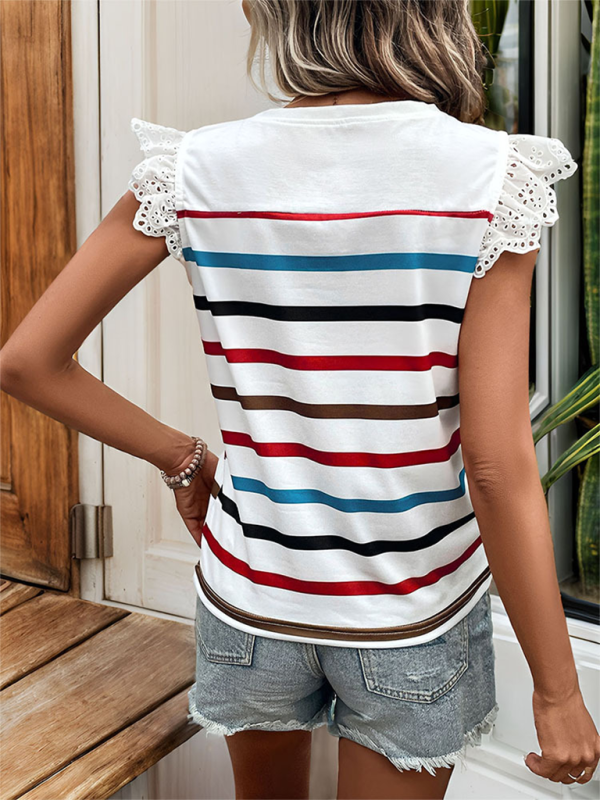 New Women's Fashion Casual Striped Top - K - 5 COLORS -