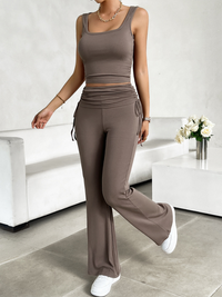 Thumbnail for Women's casual solid color slim fit Vest and Pants set - 2 PCS. - K - 4 COLORS -