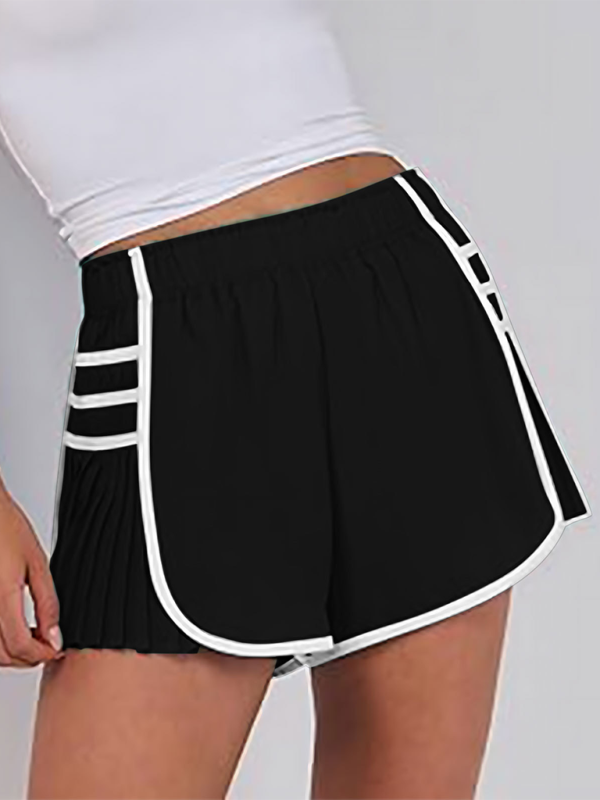 Ladies new style sports quick-drying pleated shorts - K - 6 COLORS -