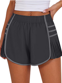 Thumbnail for Ladies new style sports quick-drying pleated shorts - K - 6 COLORS -