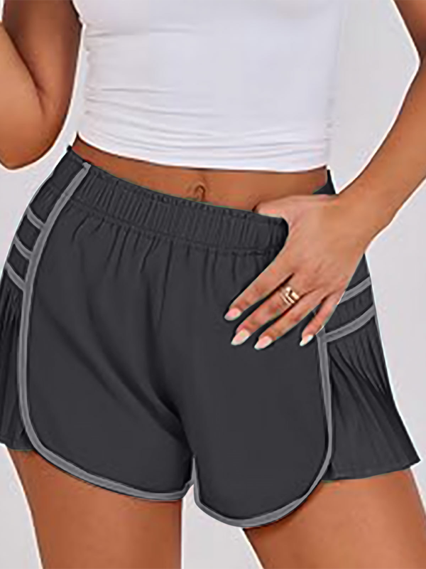 Ladies new style sports quick-drying pleated shorts - K - 6 COLORS -