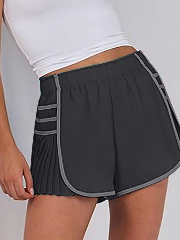 Ladies new style sports quick-drying pleated shorts - K - 6 COLORS -