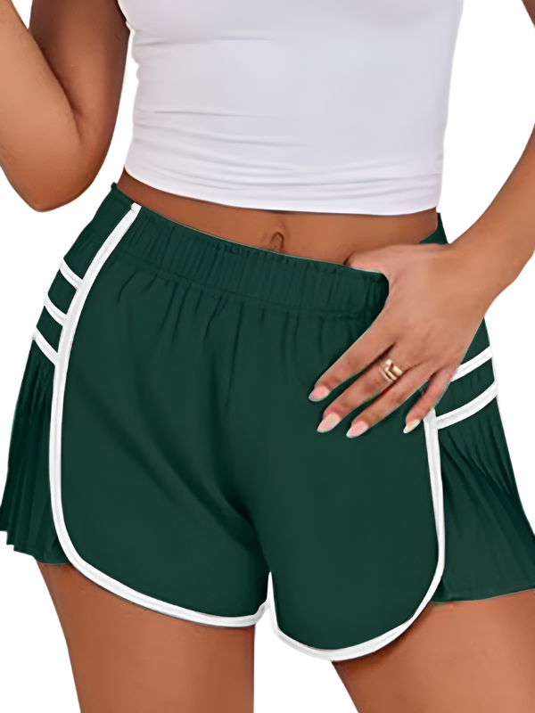 Ladies new style sports quick-drying pleated shorts - K - 6 COLORS -