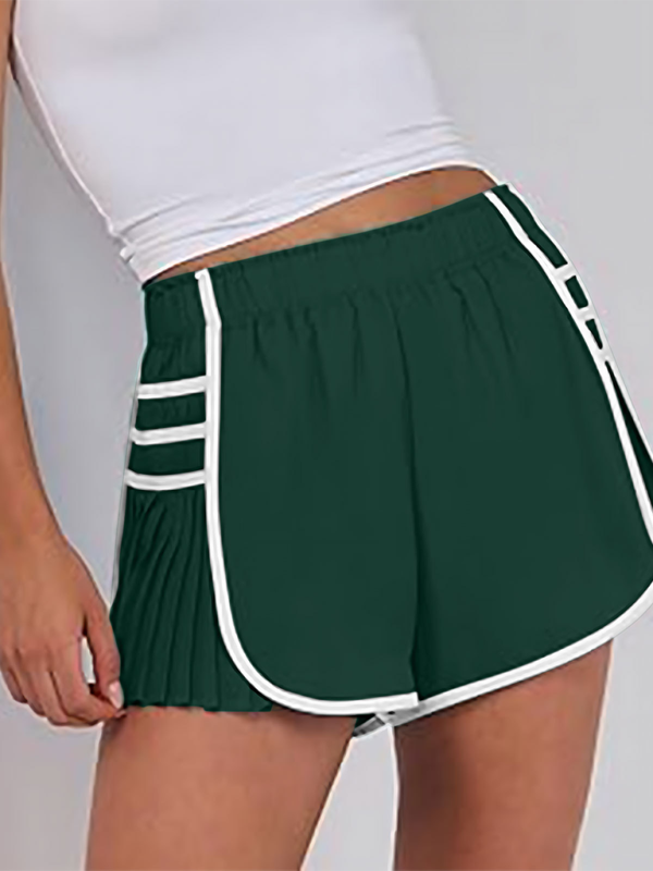 Ladies new style sports quick-drying pleated shorts - K - 6 COLORS -