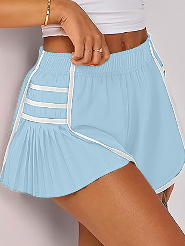 Ladies new style sports quick-drying pleated shorts - K - 6 COLORS -