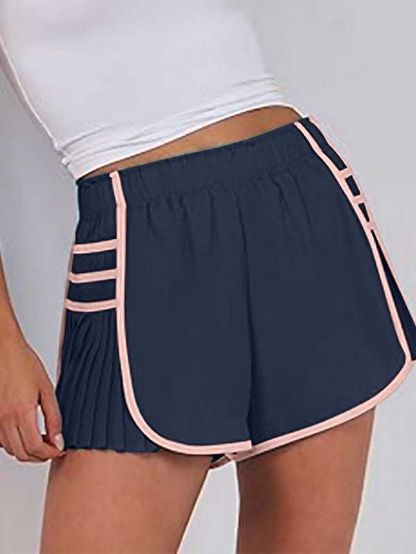 Ladies new style sports quick-drying pleated shorts - K - 6 COLORS -