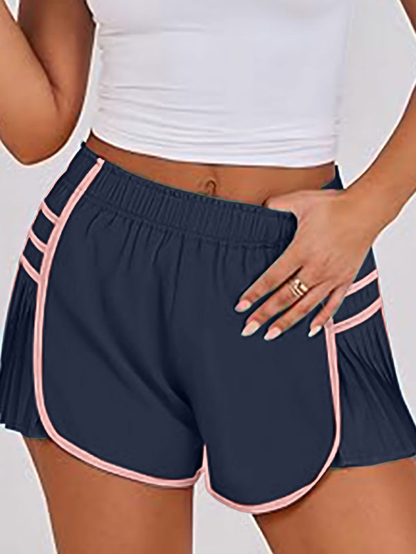 Ladies new style sports quick-drying pleated shorts - K - 6 COLORS -